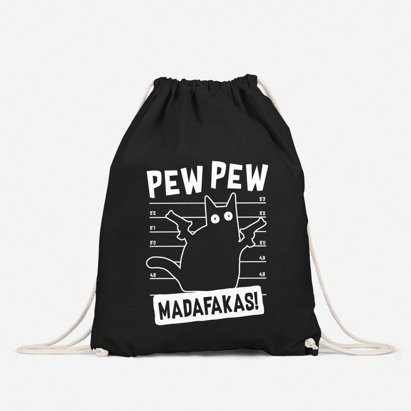 MoonWorks® Pew Pew Madafaka Cat Most Wanted Meme Saying Trend