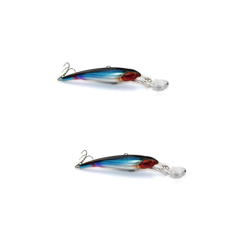 Kisangel Lure Set 2pcs 11cm Realistic Fishing Lures for Bass