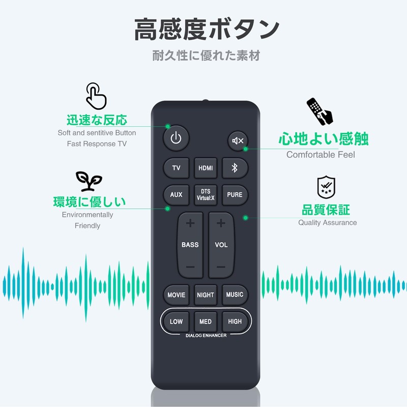 Home Theater Soundbar Remote Control RC-1236 for Denon DHT-S216H DHTS216H