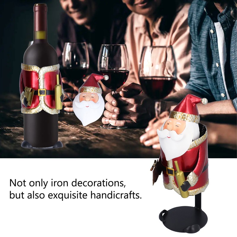 Santa Claus Wine Rack Innovative Dinning Table Decoration Ornament for