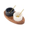 Cruiser’s Caché Marble Salt Cellars Set of 2 with Gold