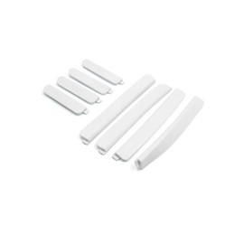 TUCKBOLD 8pcs White Plastic Car Body Door Side Edge Anti-collision Strip Automotive Parts