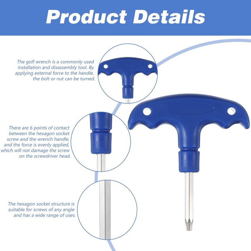 Golf Wrench, Driver Adjustment Tool Adjustable Golf Tool with Ergonomic
