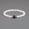 COAI Women's Beaded Bracelet Garnet Moonstone Bracelet Crystal Bracelet for