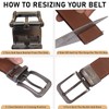 West clever Genuine Cowhide Leather Reversible Belt for Men 35mm