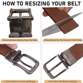 West clever Genuine Cowhide Leather Reversible Belt for Men 35mm Ideal for Suits, Jeans, Casual and Business Work, Denim Belt for Men, Double Sided Belt in Various Colours, Brown, black