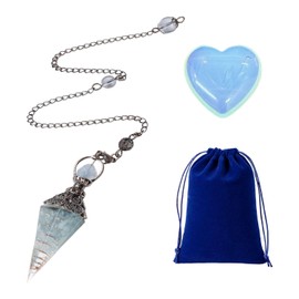 1 Hexagonal Crystal Pendant and 1 Heart Shaped Crystal, Equipped with 1 Storage Bag, Creative Jewellery, Exquisite Crafts, Crystal Jewellery