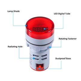 DIANN 3pcs AC Voltage Display AC 60-500V Digital Voltmeter LED Display Voltage Meter Monitor 110V 220V Detetor Red Green Yellow