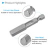 CoCud Hex Head Wrench Bit, H8 Hex Head 1/4" Hex