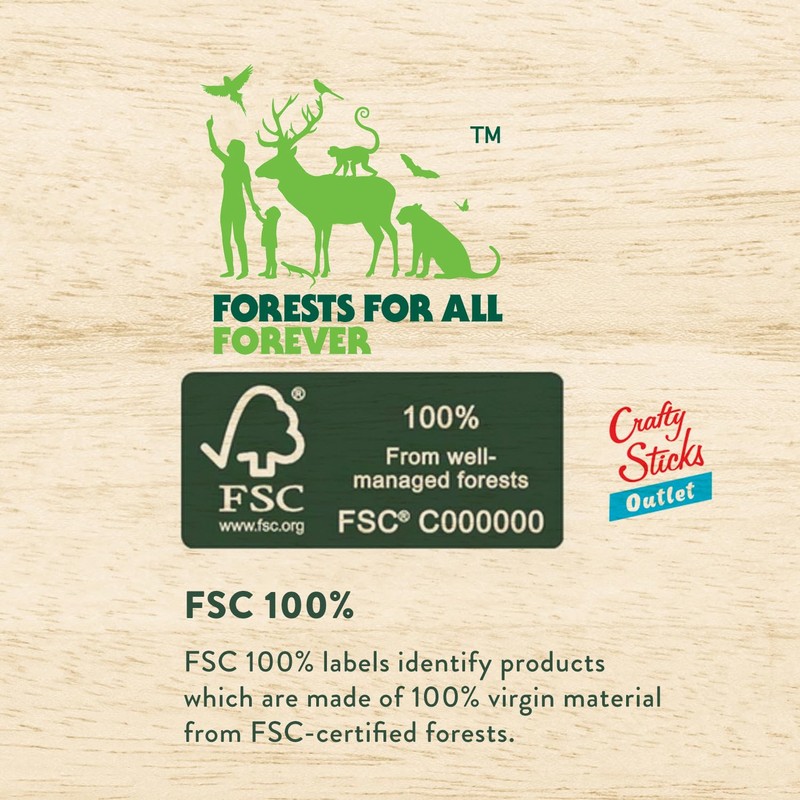 CraftySticks 100 Pack 6 Inch Red Color Jumbo Wood Popsicle