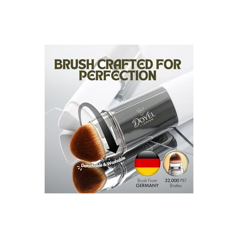 Base Maquillaje Barra Que Cambia Color Brocha Desmontable Crema Doble