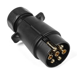 AOHEWEI 7 Pin Trailer Plug Waterproof 12V Plastic 7 Pin Trailer Plug Wiring Connector Adapter N Type for Truck RV Cars Boat Caravan Towing