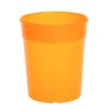 AIOS Dishwasher Safe Stackable Neon Orange Plastic Cups/Beakers/Tumblers 250ml (Set