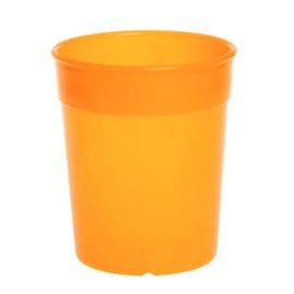 AIOS Dishwasher Safe Stackable Neon Orange Plastic Cups/Beakers/Tumblers 250ml (Set of 6)