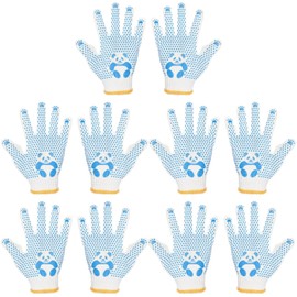 TUISKU Children's Gloves, Set of 5, Anti-Slip, Potato Burners, Excursions, School Events, Children's Parties, Elementary Students, Junior Grades, Kindergarten, Kindergarten, Choose Your Size, Panda