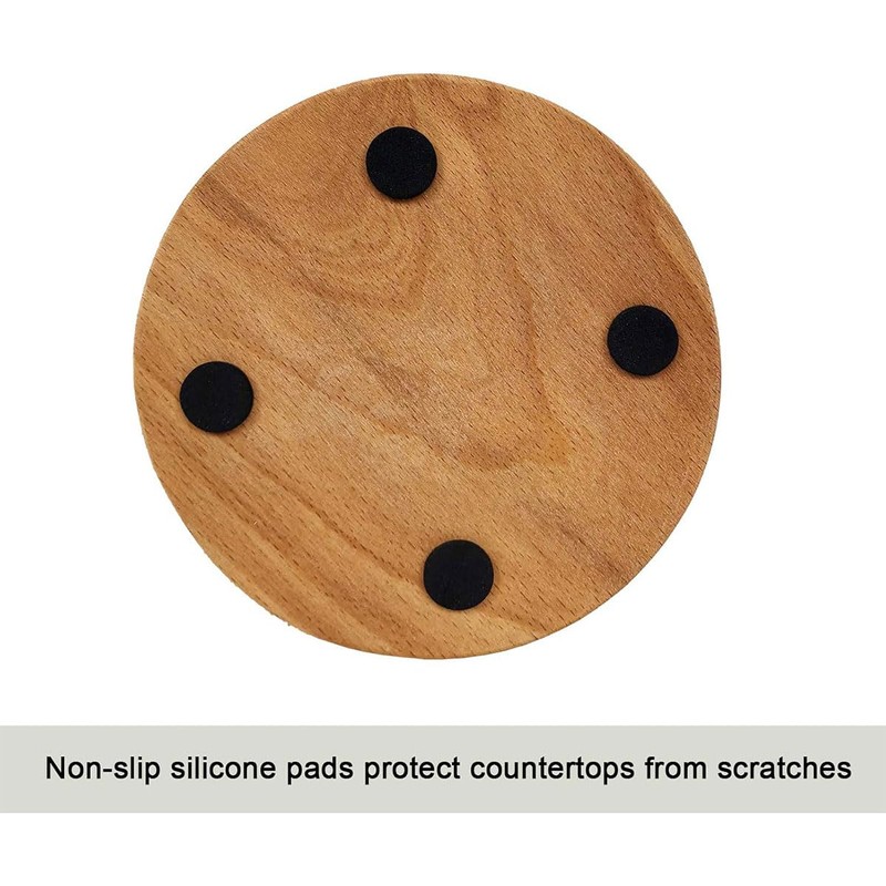 AIMALL Premium Beech Wood Roll Holder, 12.4-Inch Tall Kitchen Paper