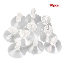 Xiaokeis 10 Pcs Aquarium Suction Cups, Suction Cup Clips with Ultra Strong Suction Force, Reusable Airline Tube Clips Holders Small Suction Cups for Fish Tank, Aquarium Airline Tubing/Hose(Clear)