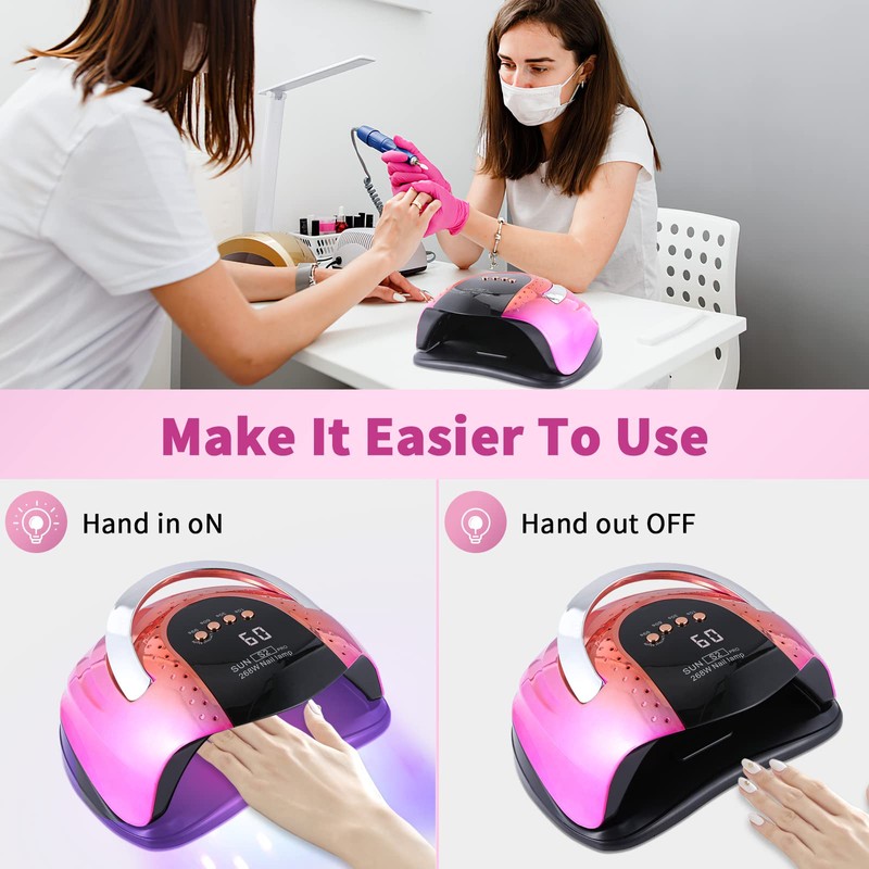 268 W UV LED Nail Lamp for Gel Polish with