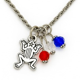 ChubbyChicoCharms Coqui frog Puerto Rican Christmas 20" Necklace Puerto Rico jewelry frog necklace