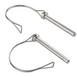 2 Pack Safety Coupler Pin 5/16" x 2-3/4"(8mm x 70mm), Full Marine Grade 316 Stainless Steel Heavy Duty Shaft Locking Pin
