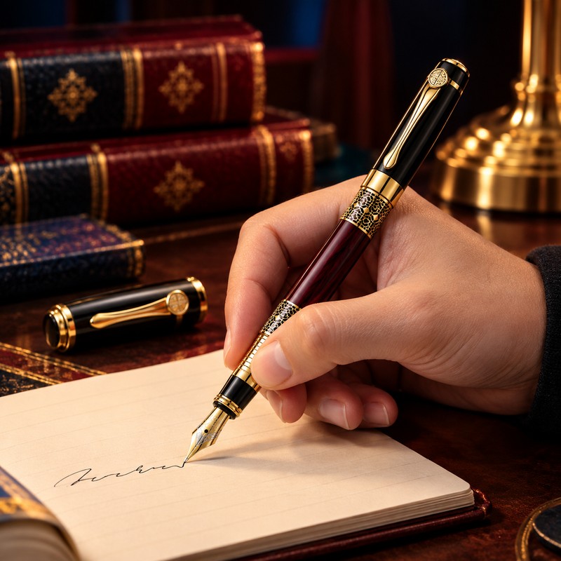 Metal Fountain Pen for Daily Writing – 0.5mm Standard Nib