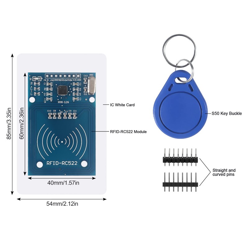 4Pcs RC522 RFID Module Kit RF RC522 Reader IC Card