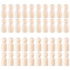 NUOBESTY Glue Sticks Bulk Wooden Peg Dolls Wooden Peg Figures