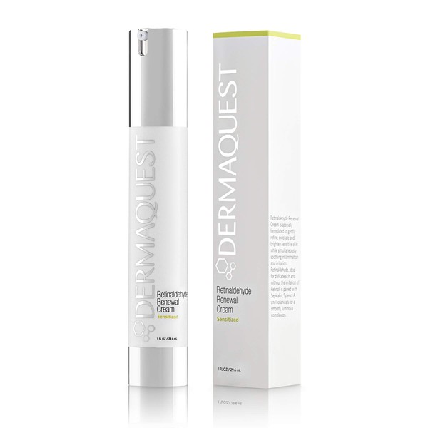 DermaQuest Sensitized Retinaldehyde Brightening Renewal Cream - Refining, Exfoliating and Brightening Sensitive Skin, 1 oz