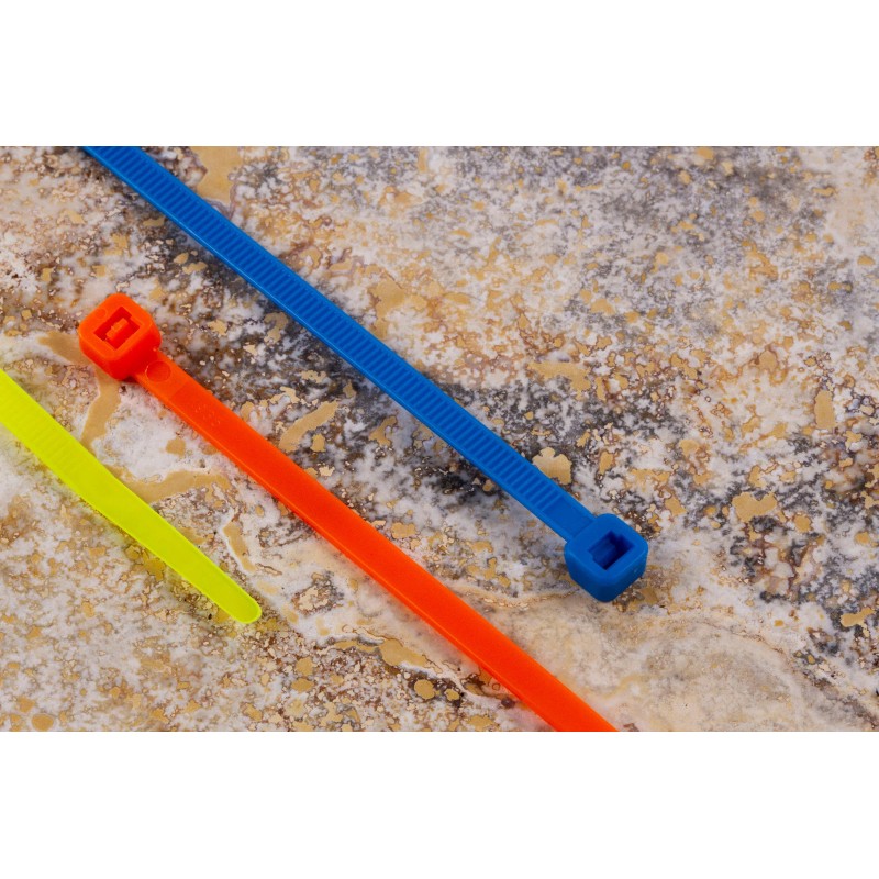 Hyper Tough 100-Pack 8-IN | 20.3CM CABLE TIES Assorted High-Visibilit