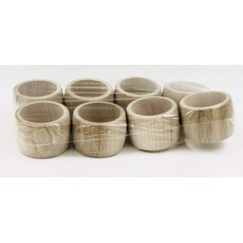 MGI Development Untreated Wood Napkin Rings Made in France, Jura