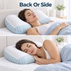 Contoured Bed Pillow for Neck Support – Washable Microfiber-Filled Pillow