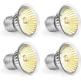 Slzhds 4 Piezas Bombilla De Para Reptiles, Luz de reptil halógena, Bombilla Calefactora para Reptiles E27, 50 W, UVA, UVB, para dragón barbudo, lagarto, serpiente, Gecko, camaleón, Tortuga