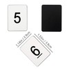 White Plastic Rectangular Number Plates 0-50