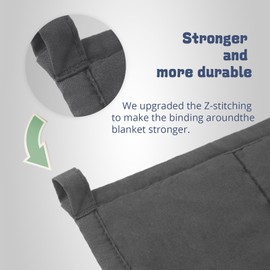 Aimon Weighted Blanket Kids, Weighted Blanket for Kids 3Lb, Breathable, Dark Grey, Small Size, Soft and Calm with Glass Beads (20"*30", 3Lbs)
