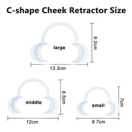 10 Pieces C-Shape Cheek Retractor, Disposable Mouth Opener for Dental Teeth Whitening Mouth Guard or Speak Out Game (White S2)