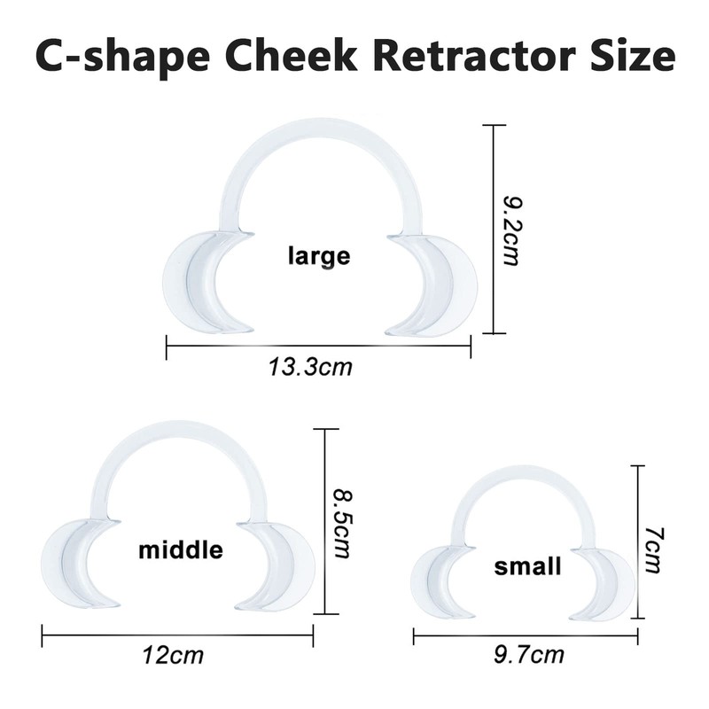 10 Pieces C-Shape Cheek Retractor, Disposable Mouth Opener for Dental