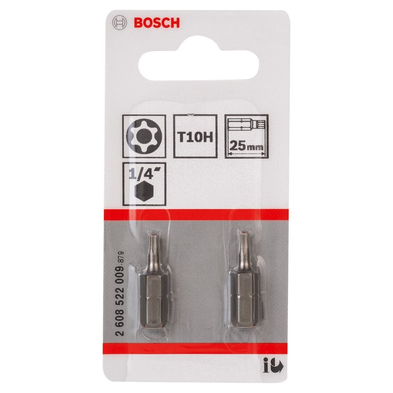 Bosch 2608522009 Screwdriver Bit"Security-Torx" Hard T10H 2 Pcs