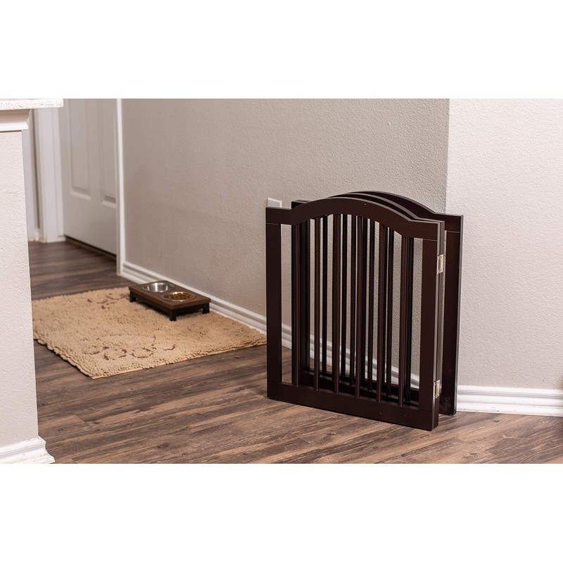 INTERNET'S BEST Arched Top Dog Gate | 3 Panel, 24"