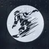 Snowboard Aufkleber, Vinyl, 15 cm, Weiß