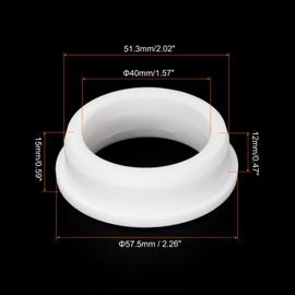 QUARKZMAN T Type Rubber Grommet Diameter 51.3mm Inner Diameter 40mm Seal Protector Flexible Hole Plug for Cable Pipe White