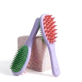 Cepillo de silicona para lavar el cabello, cepillo 2 en 1 para el cuero cabelludo y champú para la ducha, cepillo desenredante para masaje del cuero c