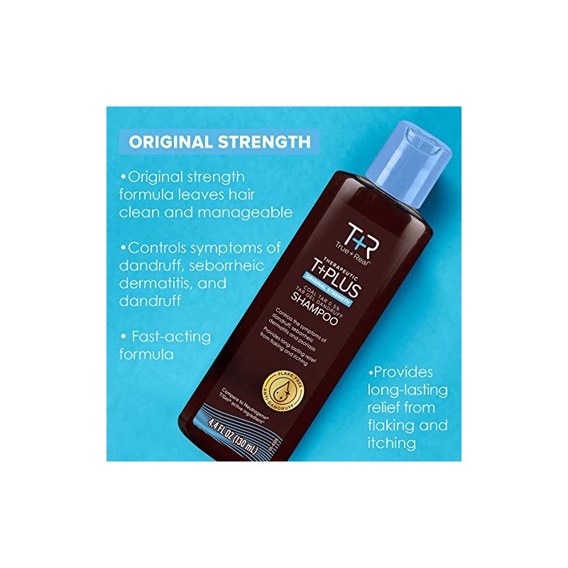 TrueReal Therapeutic Plus Tar Gel Anti-Dandruff Shampoo 0.5 Coal Tar,