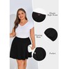 Hanna Nikole Plus Size Skater Skirt High Waisted Basic Solid