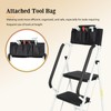 EASYBERG 3 Step Ladder with Safety Handrails, Heavy Duty Folding