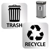 Bueake Pack of 16 Recycle Sticker for Trash Bins self