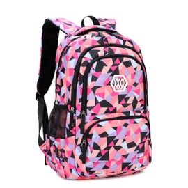 Bansusu Geometric Print Kids Backpack for Girls Boys School Bag Bookbags