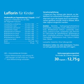 Laflorine for children - with 9 natural active intestinal bacteria combined with biotin and folic acid