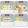 NAEMBCU Watercolor Floral No Hook Shower Curtain with Snap-in Liner