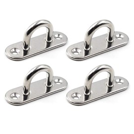 304 Stainless Steel Eye Pad Plate Anchor Mount 5/16" 8mm Great for Yoga Swings Hammocks/Boat Rigging/Marine Deck Hardware/Suspension Training Straps