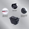 weideer 12V Reverse Polarity Switch Momentary Power Jack Rocker Switch
